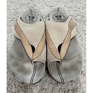 Merrell Belluna Breeze Bamboo Mesh Thong Toe Loop Slide Sandals Women's 6 Beach